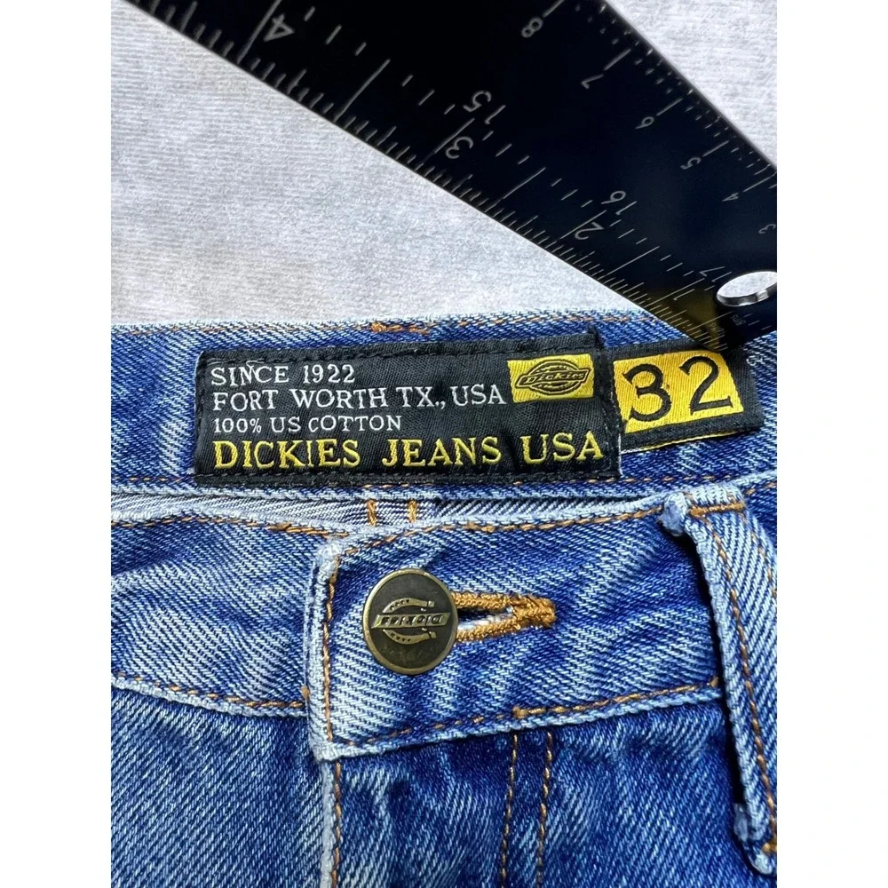 Dickies Jeans USA Mens 32 Blue Straight Leg Cotton Workwear Denim 1129